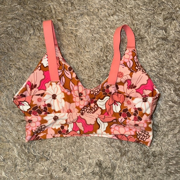 Aerie Pink Floral Sports Bra! - Picture 3 of 5